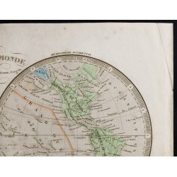 Gravure de 1845 - Mappemonde - 3