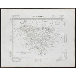 Gravure de 1840c - Carte de la Haute-Loire - 1