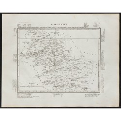 Gravure de 1840c - Carte Loir-et-Cher - 1