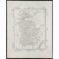 Gravure de 1840c - Carte du Jura - 1