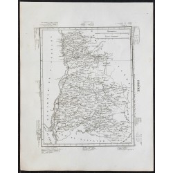 Gravure de 1840c - Carte de la Drôme - 1