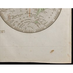 Gravure de 1845 - Mappemonde - 5