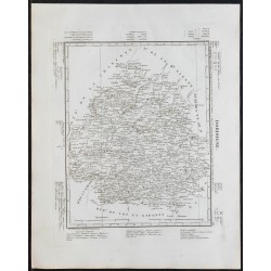 Gravure de 1840c - Carte de la Dordogne - 1