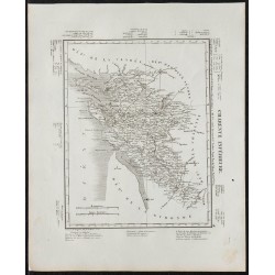 Gravure de 1840c - Carte de la Charente-Maritime - 1