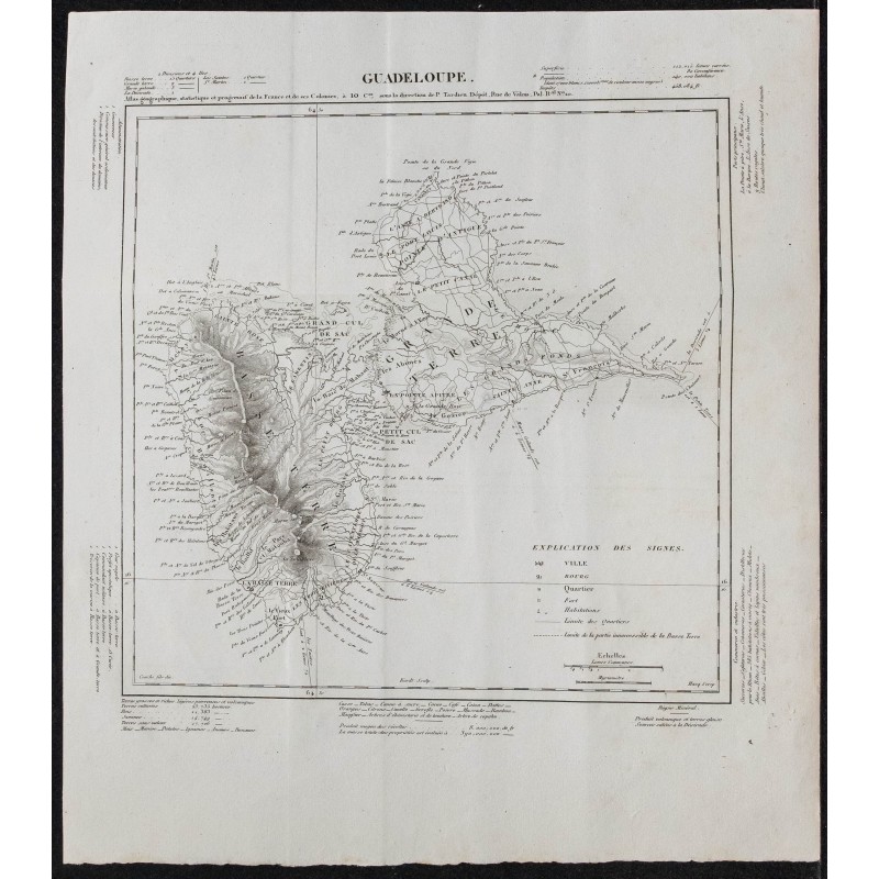 1840c - Carte de Guadeloupe 