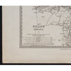 1831c - Carte de l'Espagne du nord ouest 