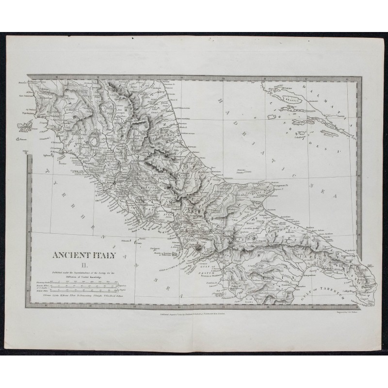 1830c - Carte de l'Italie antique 