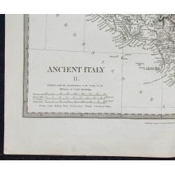 1830c - Carte de l'Italie antique 