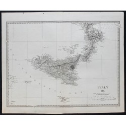 1830c - Carte de l'Italie et Sicile 