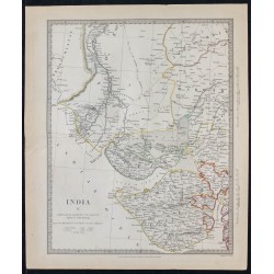 1833c - Carte de l'Inde et régions environnantes 