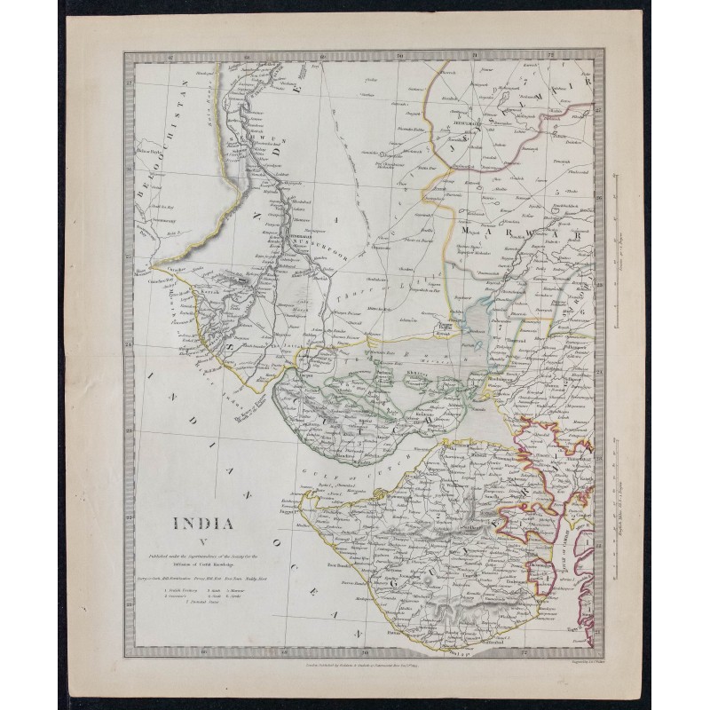 1833c - Carte de l'Inde et régions environnantes 