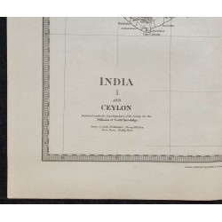 1831c - Carte de l'Inde et Sri Lanka (Ceylan) 