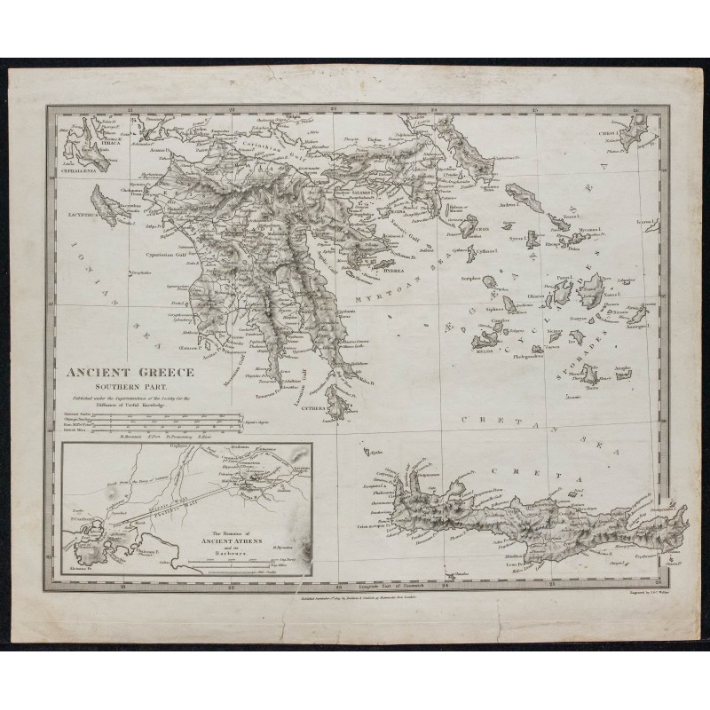 1829c - Carte de Grèce du Sud 