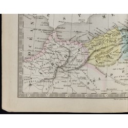 Gravure de 1845 - Carte de l'Algérie et d'Alger - 4