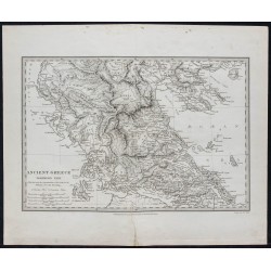 1829c - Carte de Grèce Antique Partie Nord 