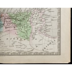 Gravure de 1845 - Carte de l'Algérie et d'Alger - 5