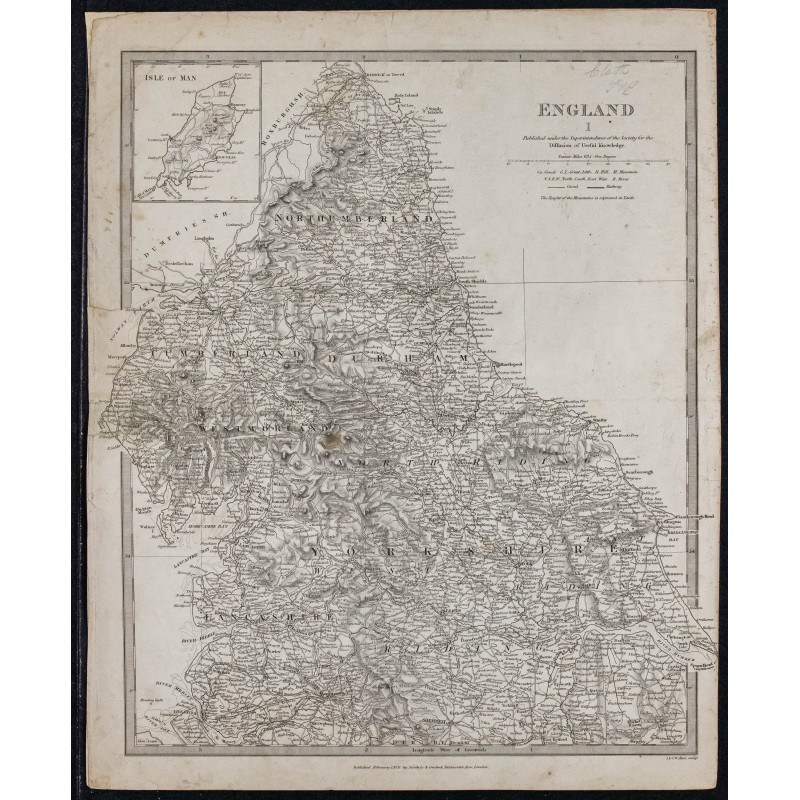 1831c - Carte de l'Angleterre du Nord 