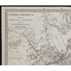 1832c - Carte de Canada et États-Unis 