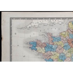 1853 - Carte des départements de la France 