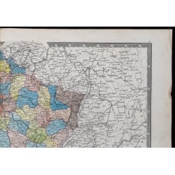 1853 - Carte des départements de la France 