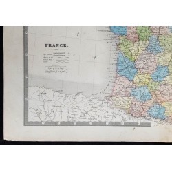 1853 - Carte des départements de la France 