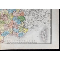 1853 - Carte des départements de la France 