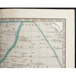 Gravure de 1845 - Carte de l'Océanie & Australie - 3
