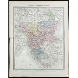 1855 - Carte de Turquie d'Europe & Grèce 