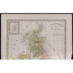 Gravure de 1845 - Îles britanniques - 2