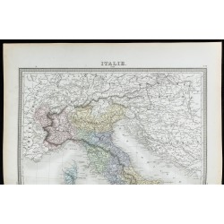 1855 - Carte d'Italie 