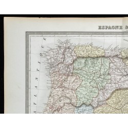 1855 - Carte d'Espagne & Portugal 