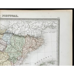 1855 - Carte d'Espagne & Portugal 