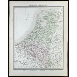 1855 - Carte de Belgique & Hollande 