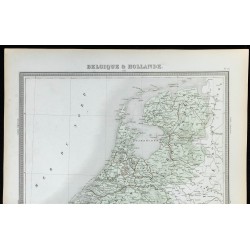 1855 - Carte de Belgique & Hollande 