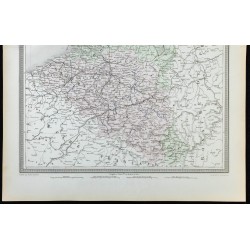 1855 - Carte de Belgique & Hollande 