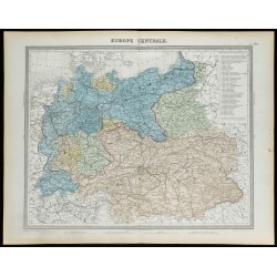 1855 - Carte de l'Europe centrale 