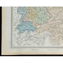 1855 - Carte de l'Europe centrale 