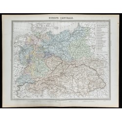 1855 - Carte d'Europe centrale 