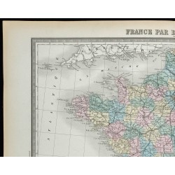 1855 - Carte de France des départements 