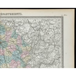 1855 - Carte de France des départements 