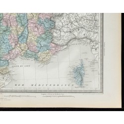 1855 - Carte de France des départements 