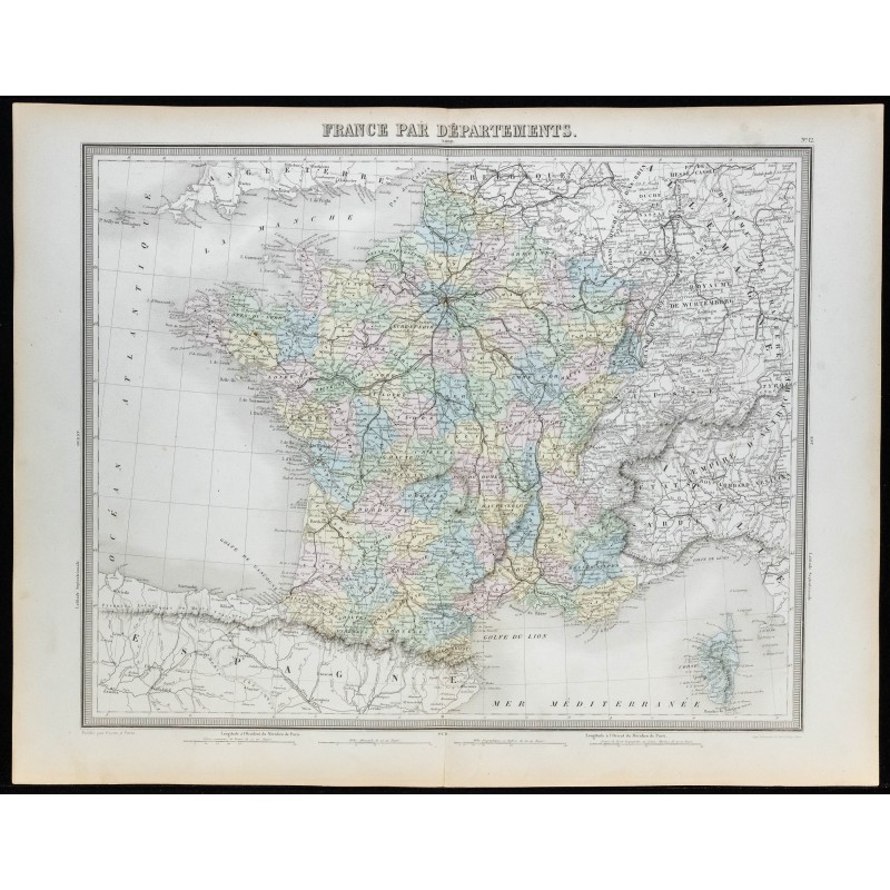 1855 - Carte de France 