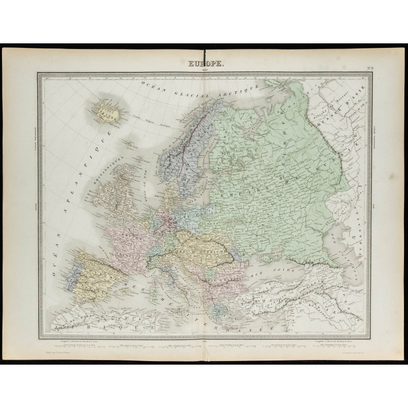 1855 - Carte d'Europe 