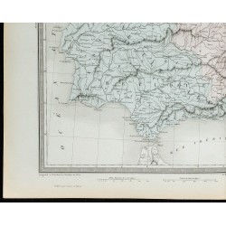 1855 - Carte de l'Espagne ancienne 