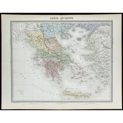 1855 - Carte de la Grèce ancienne 