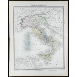 1855 - Carte de l'Italie ancienne 