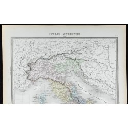 1855 - Carte de l'Italie ancienne 