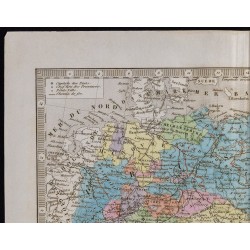 Gravure de 1845 - Carte de l'Allemagne - Autriche - 2