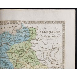 Gravure de 1845 - Carte de l'Allemagne - Autriche - 3