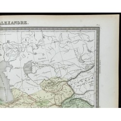 1855 - Carte de l'Empire d'Alexandre le Grand 